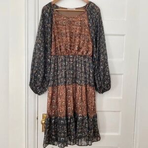 Boho floral dress flowy hippie